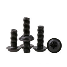 Grade8.8 Carbon Steel Black Cross Recessed Round Head Screw With Washer